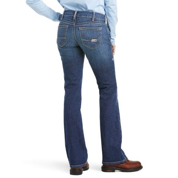 Ariat Women’s FR DuraStretch Midrise Boot Cut Jean NEW Size 25R 10016176 - Picture 5 of 12